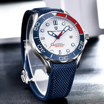 2020 PAGANI DESIGN de Moda Casual Homens Relógios Automáticos de Nylon Pulseira de Borracha Mecânica 100m Impermeável Relógios de pulso Japão NH35A