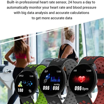 Smart Watch Android Bluetooth Ligar o Monitor de Ritmo Cardíaco e a Pressão de Medição de Fitness Esporte Smartwatch 2020 Homens Mulheres Crianças PK M5