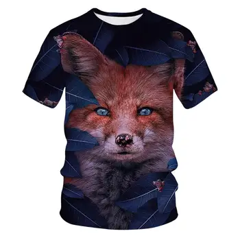3D Print T-shirts Homens Mulheres Verão Harajuku Roupas de Hip-Hop de Moda Meninos e Meninas Tees Tops Animal Bonito Gráfico Fox T-Shirt