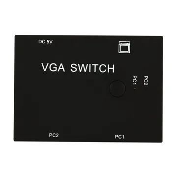 Novo Computador VGA Switcher Com Duas Entradas E Uma Saída de Multi-Host do Computador, Mudar Um Monitor VGA2 Porta de Comutador de Plug And Play