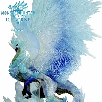 22cm Jogo Monster Hunter Mundo Iceborne Velkhana Figura Monster Hunter Mundo de Jogo de PS4 Iceborne Dragão Figura de Ação do Brinquedo Modelo