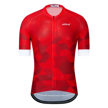 Etixxl 2021 Homens Vermelha de manga curta ciclismo camisas camisas de Ciclismo mtb ciclo de bicicleta moto só camisa de ciclismo roupas
