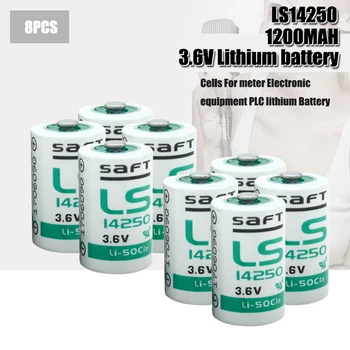 8pcs Novo original Saft LS14250 1/2AA 3,6 V PLC industrial de equipamentos de automação de máquina do CNC da bateria de lítio