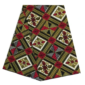 África Ancara Impresso Batik Tecido Verdadeira Cera Desiger de Costura Tissu Para Vestido de Arte DIY Plyester de Alta Qualidade Pagne