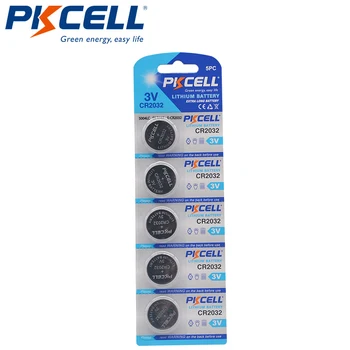 50Pcs/10Card PKCELL 3V CR2032 Bateria DL2032 ECR2032 CR2032 de Lítio CR 2032 Botão da Bateria De Pilhas Smart Watch
