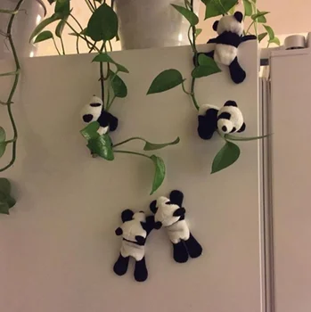 4PCS Bonito Macia Pelúcia Panda Ímã de Geladeira Geladeira Adesivo de Desenhos animados Decalque Presente Lembrança de Decoração de Casa de Acessórios de Cozinha Nova