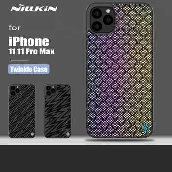 Nillkin para iPhone 11 11 Pro Caso Máximo de Brilho de Tecido de Silicone TPU Borda Suave Textura Caso de Telefone de Protecção para iPhone 11 Pro Max.