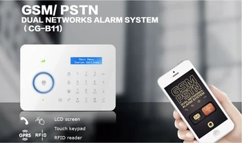 Chuango B11 Alarme Display LCD de Alarme GSM Sistema de Alarme da Segurança Home do Sistema Solar Sirene Strobe Flash