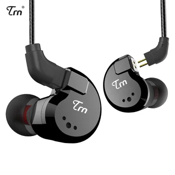 AK TRN V80 2BA+2DD Híbrida de Metal No Ouvido Fone de ouvido IEM APARELHAGEM hi-fi DJ Monitor de Execução Esporte Tampão de ouvido Fone de ouvido Fone de ouvido Headplug Im2/IM1 X6