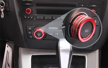 Carro Console Central Ar Condicionado Botão De Controle De Volume Botão Ring Tampa Do Quadro De Adesivo De Carro De Controle De Rádio Decoração De Estilo Carro