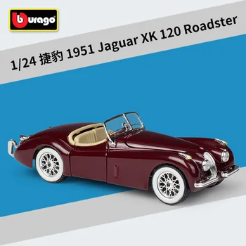 Bburago 1:24 Jaguar 1951 XK120 Roadster Preto simulação liga de modelo de carro Coletar presentes de brinquedo