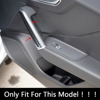Estilo Carro Maçaneta Da Porta Interior Da Moldura Da Decoração Da Tampa De Acabamento Para Audi Q2 2018-2021 De Fibra De Carbono De Cor Maçaneta Modificado Acessórios