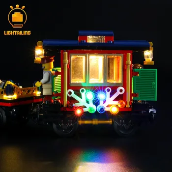 LIGHTAILING LED Kit de luzes Para o Natal Criador de Férias de Inverno de Trem configuração de Iluminação Compatível Com 10254 (que NÃO Incluem O Modelo)