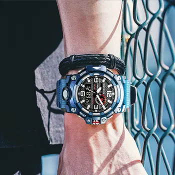 Homens Relógios Impermeável SMAEL Marca de Topo de Quartzo Relógios de pulso Militar relógio masculino 8035 Digital, Masculino Relógio Relógios do Esporte