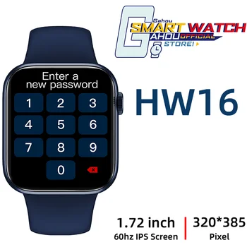 HW16 Smart Watch 1.72 Ecrã de Chamada Bluetooth Smart Relógio sem Fios PARA IOS Huawei xiaomi Homens smartwatch PK IWO 11 13 hw12 GTS 2
