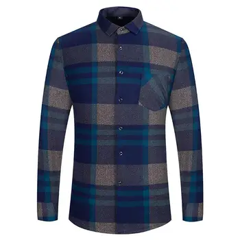 2020 XXXXL dos Homens de Moda Slim Camisas de Outono E Inverno Espessamento Quente Manta de 15 Cores Masculino Sociais Camisa Tamanho da Roupa