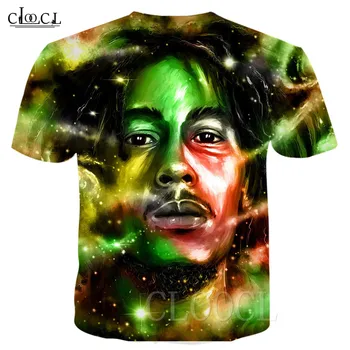 CLOOCL Reggae Criador de Bob Marley T-Shirts Homens Roupas de Impressão 3D Camiseta Homens Mulheres Harajuku Hip Hop Moda Streetwear 