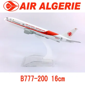 16CM de 1:400 B777-200 modelo Ar Argélia companhias aéreas W base plástica de ligas de aeronaves avião colecionáveis modelo de exibição da coleção