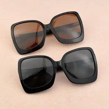 Moda de luxo, a marca de óculos de sol polarizados mulheres 2019 óculos de sol óculos de sol para mulheres quadrado Grande caixa de óculos de sol das mulheres TF0618